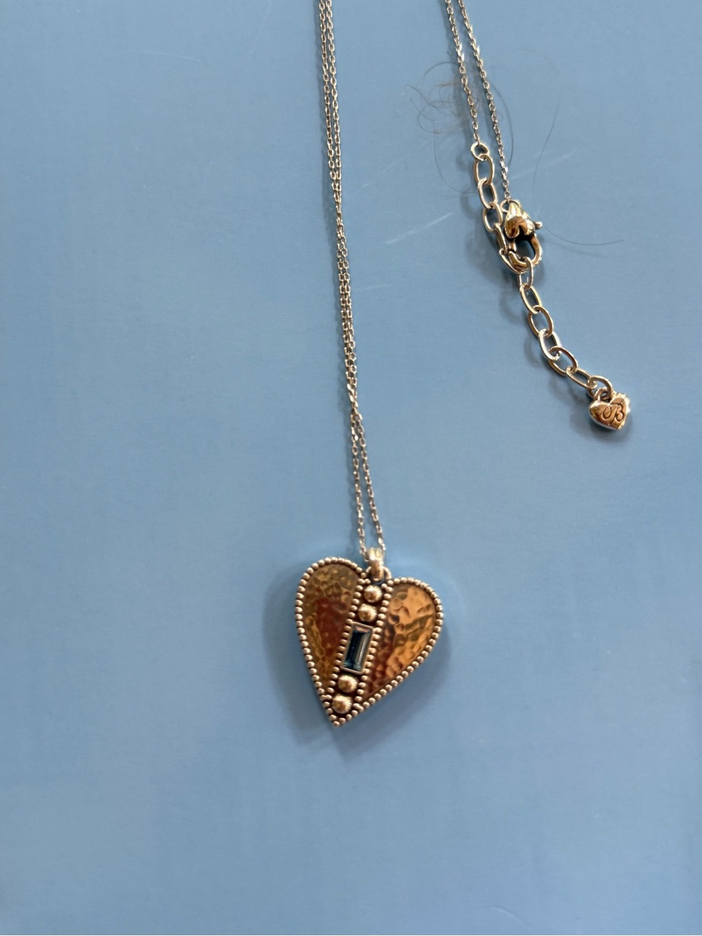 Brighton NWOT Pretty Tough Gem Heart Necklace. Adjustable Length. Silver plated - Picture 12 of 15